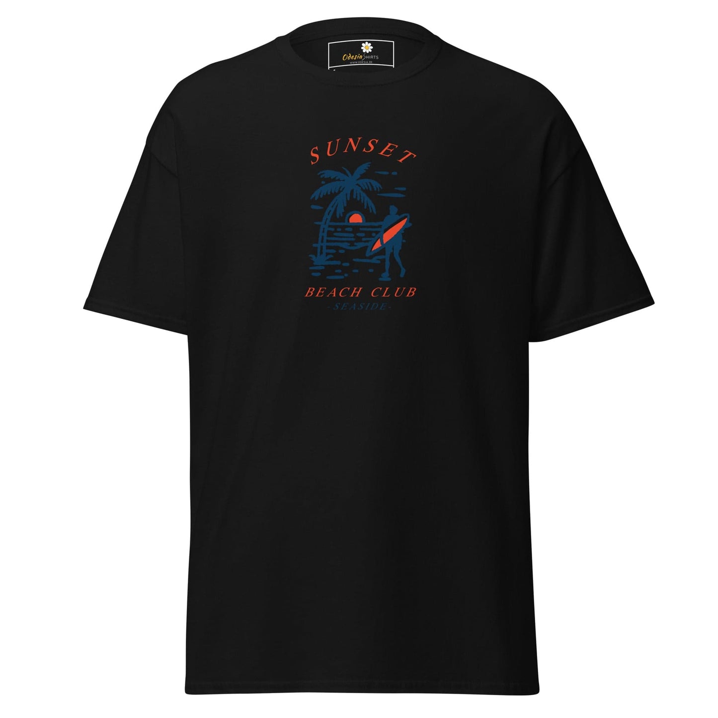 Unisex classic t-shirt - SUMMER SUNSET BEACHT CLUB - REGULAR - Black / S