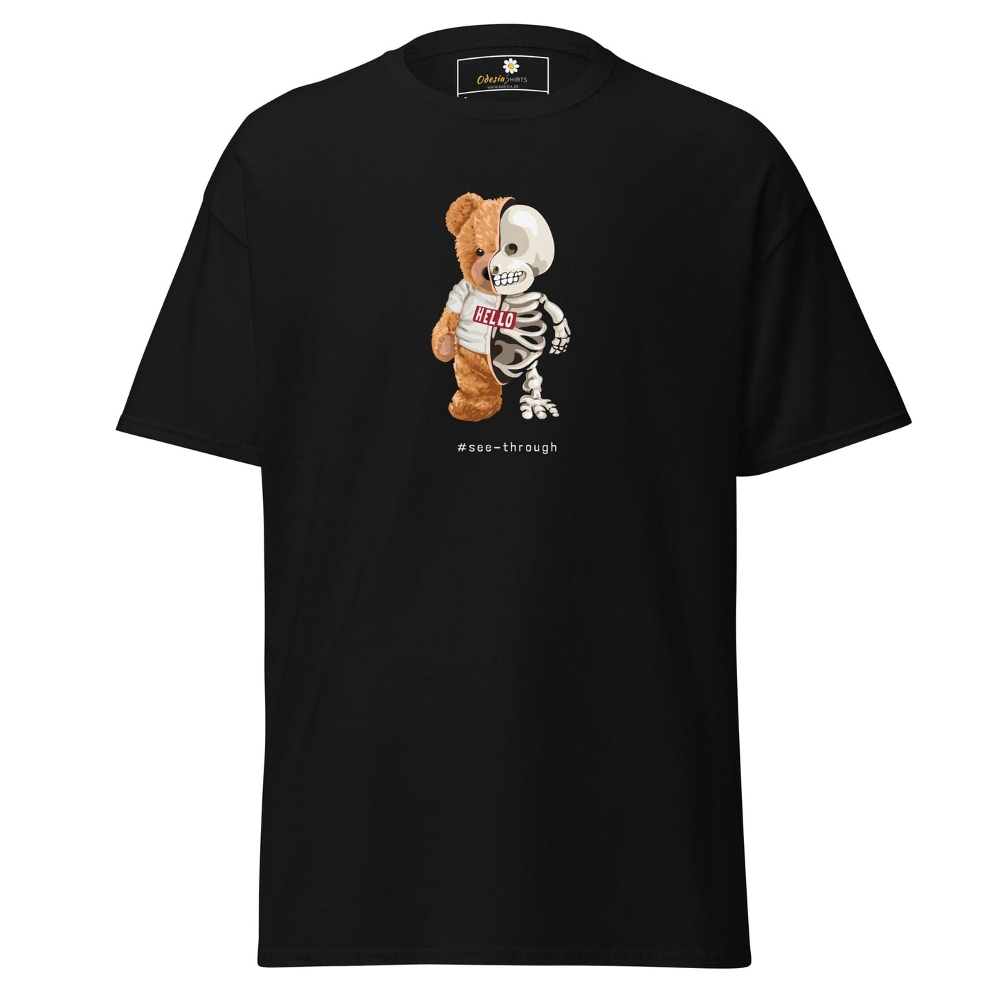 Unisex classic t-shirt - FUN BEAR SKULL - REGULAR - Black / S