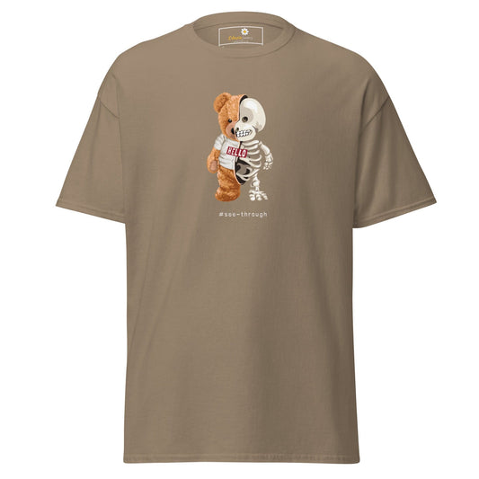 Unisex classic t-shirt - FUN BEAR SKULL - REGULAR - Brown Savana / S