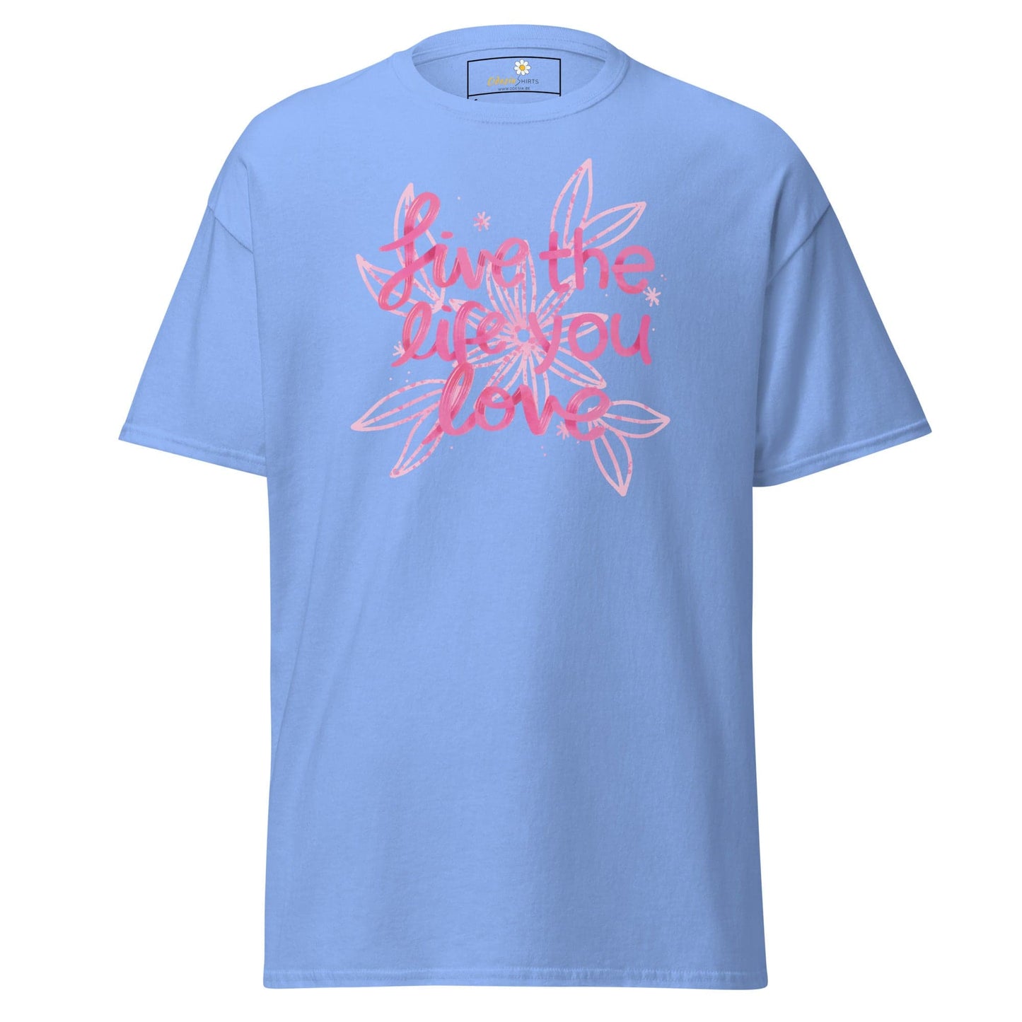 Unisex classic t-shirt - POSITIVE LIFE YOUR LIFE - REGULAR - Carolina Blue / S