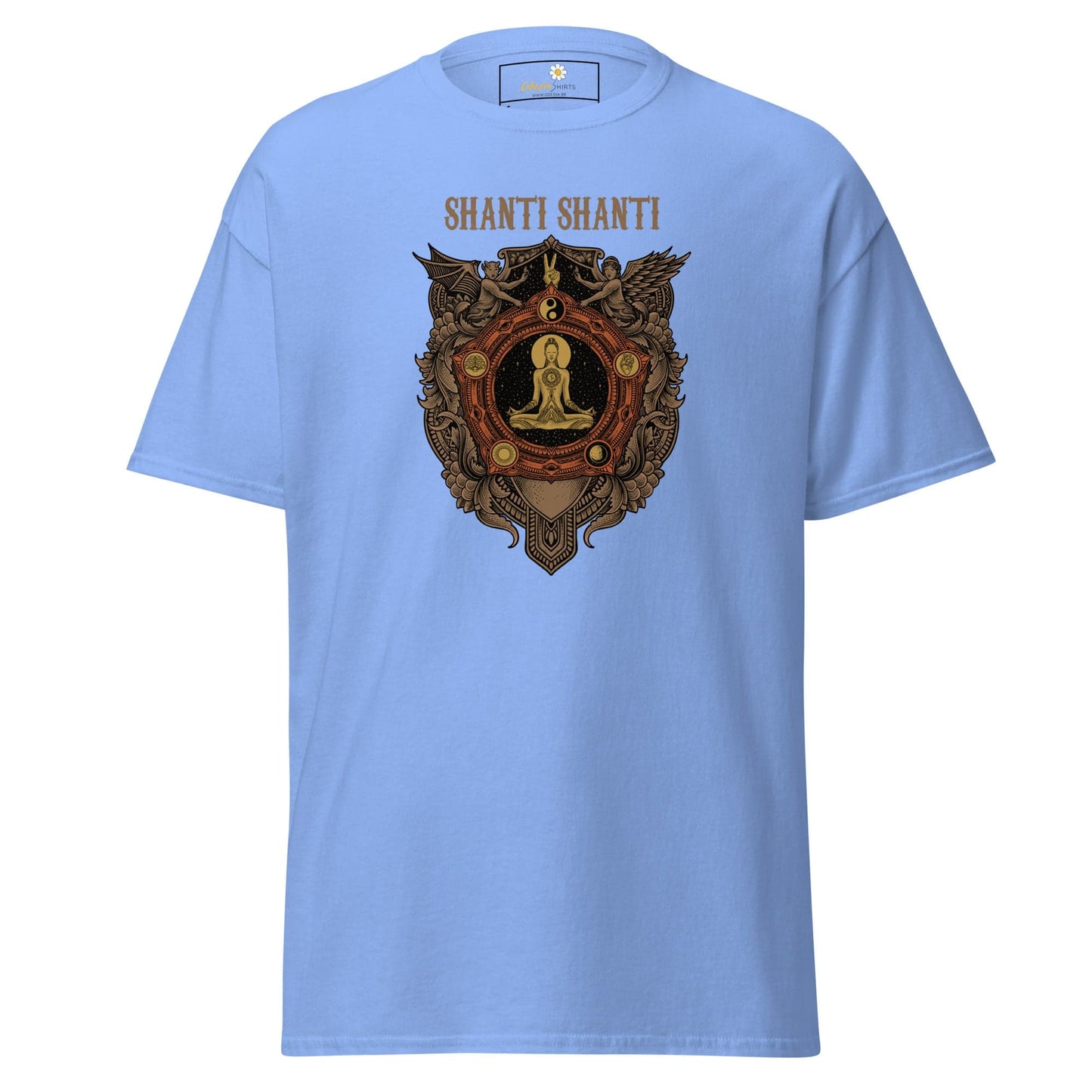 Unisex classic t-shirt - SPIRITUAL SHANTI SHANTI - REGULAR - Carolina Blue / S