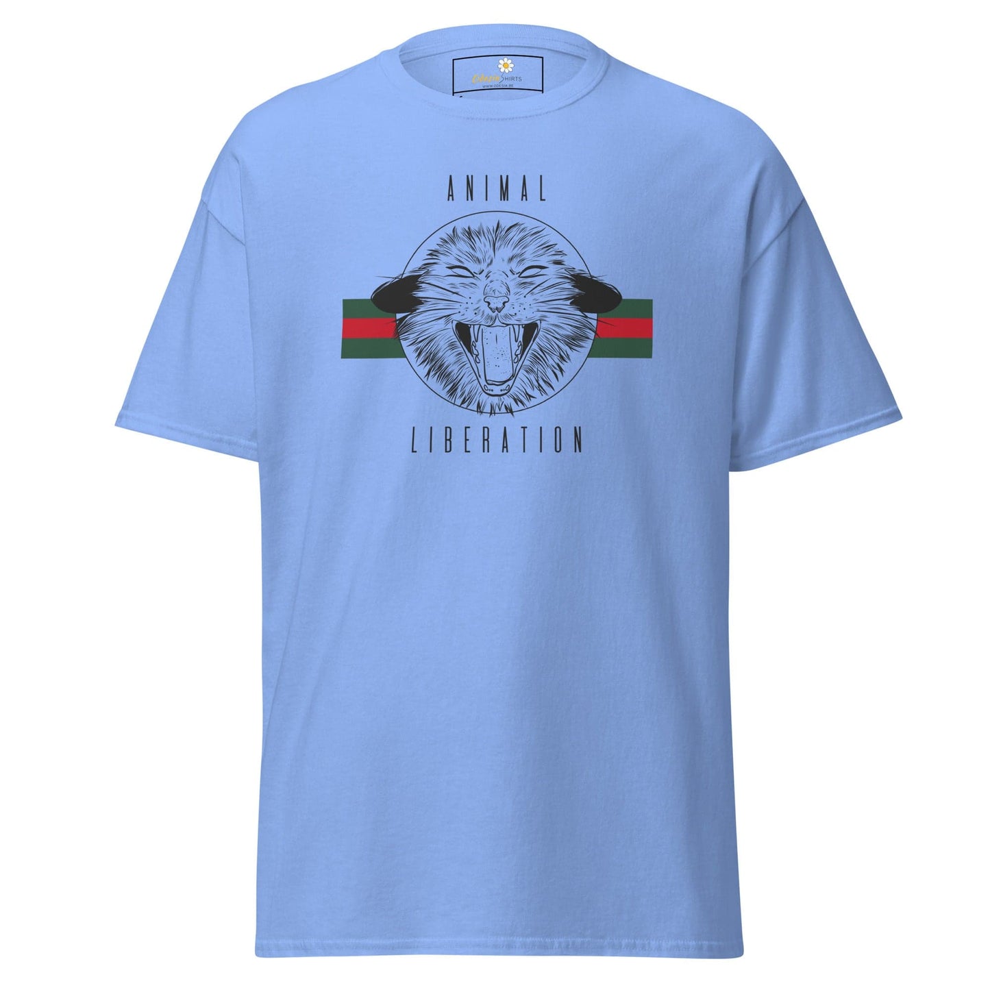 Unisex classic t-shirt - VEGAN ANIMAL LIBERATION - REGULAR - Carolina Blue / S