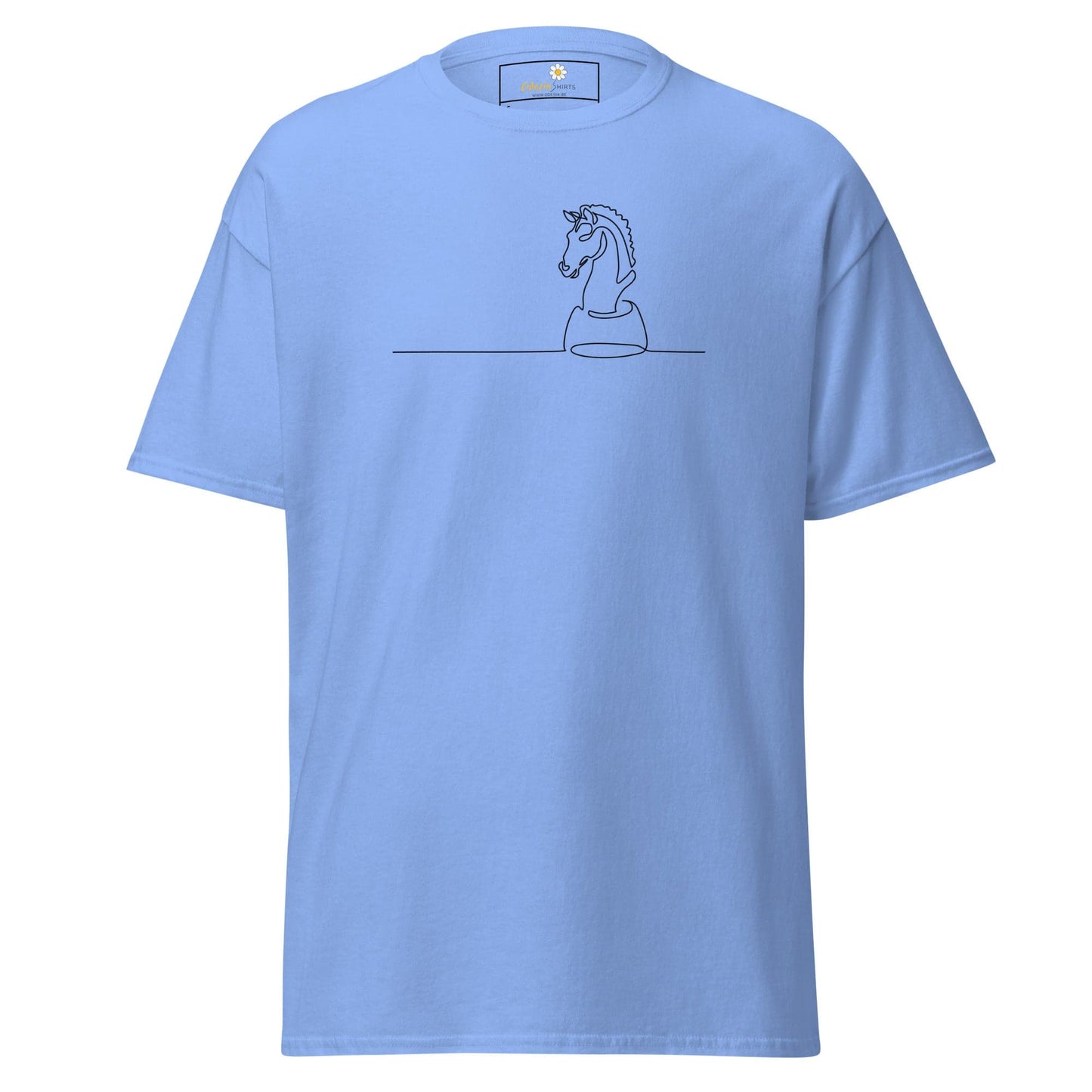 Unisex classic t-shirt - SPORT CHESS HORSE - REGULAR - Carolina Blue / S