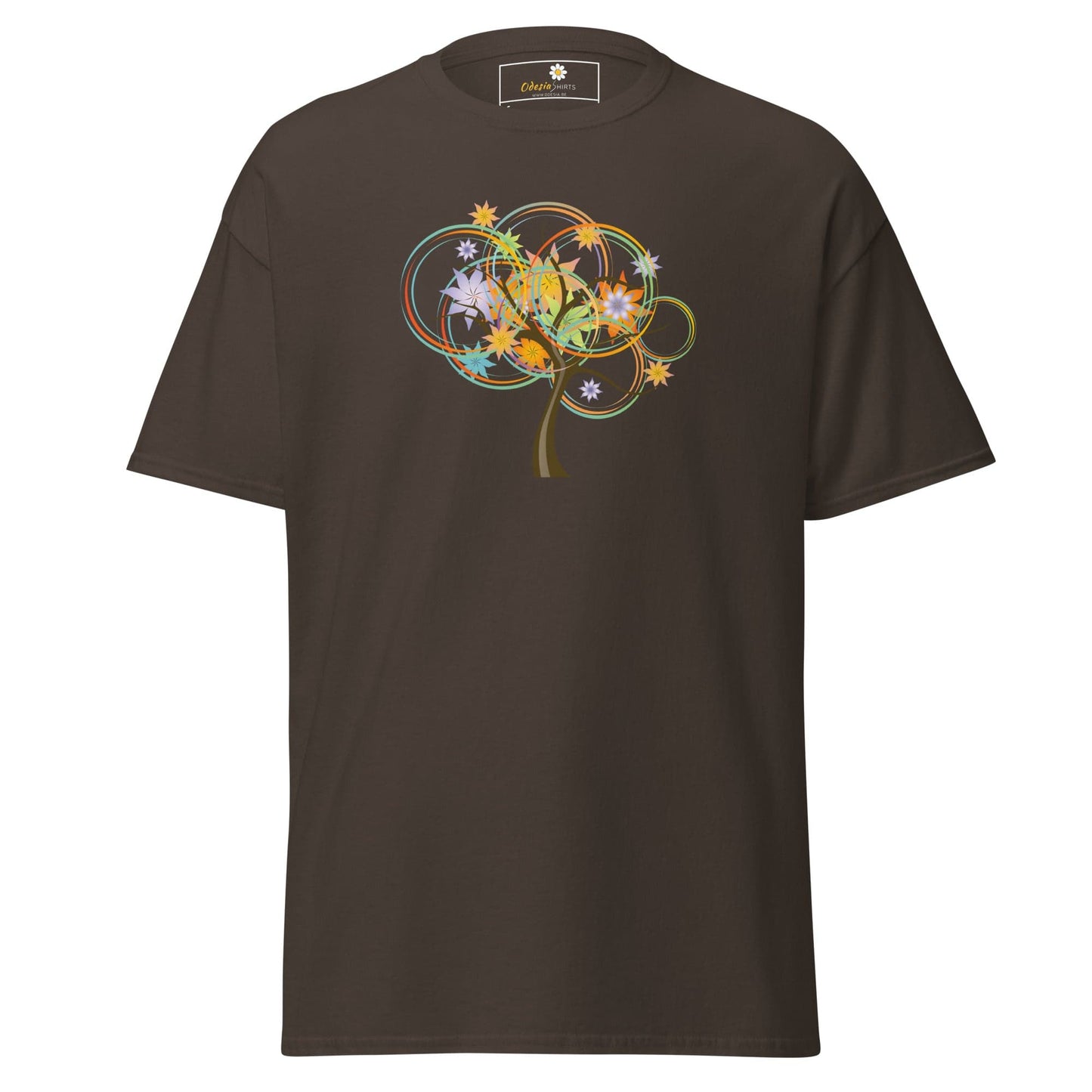 Unisex classic t-shirt - NATURE LIFE TREE - REGULAR - Dark Chocolate / S