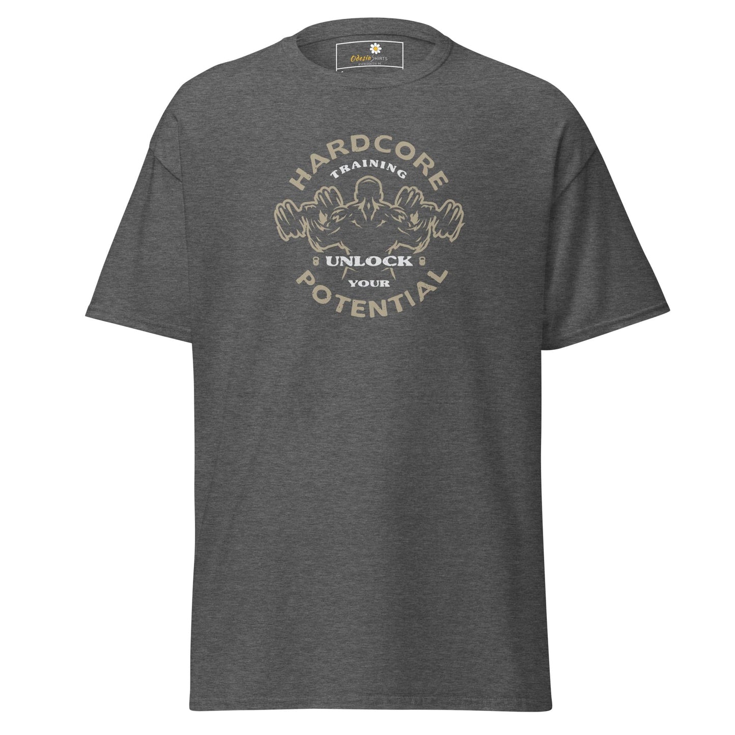 Unisex classic t-shirt - SPORT HARDCORE TRAINING - REGULAR - Dark Heather / S