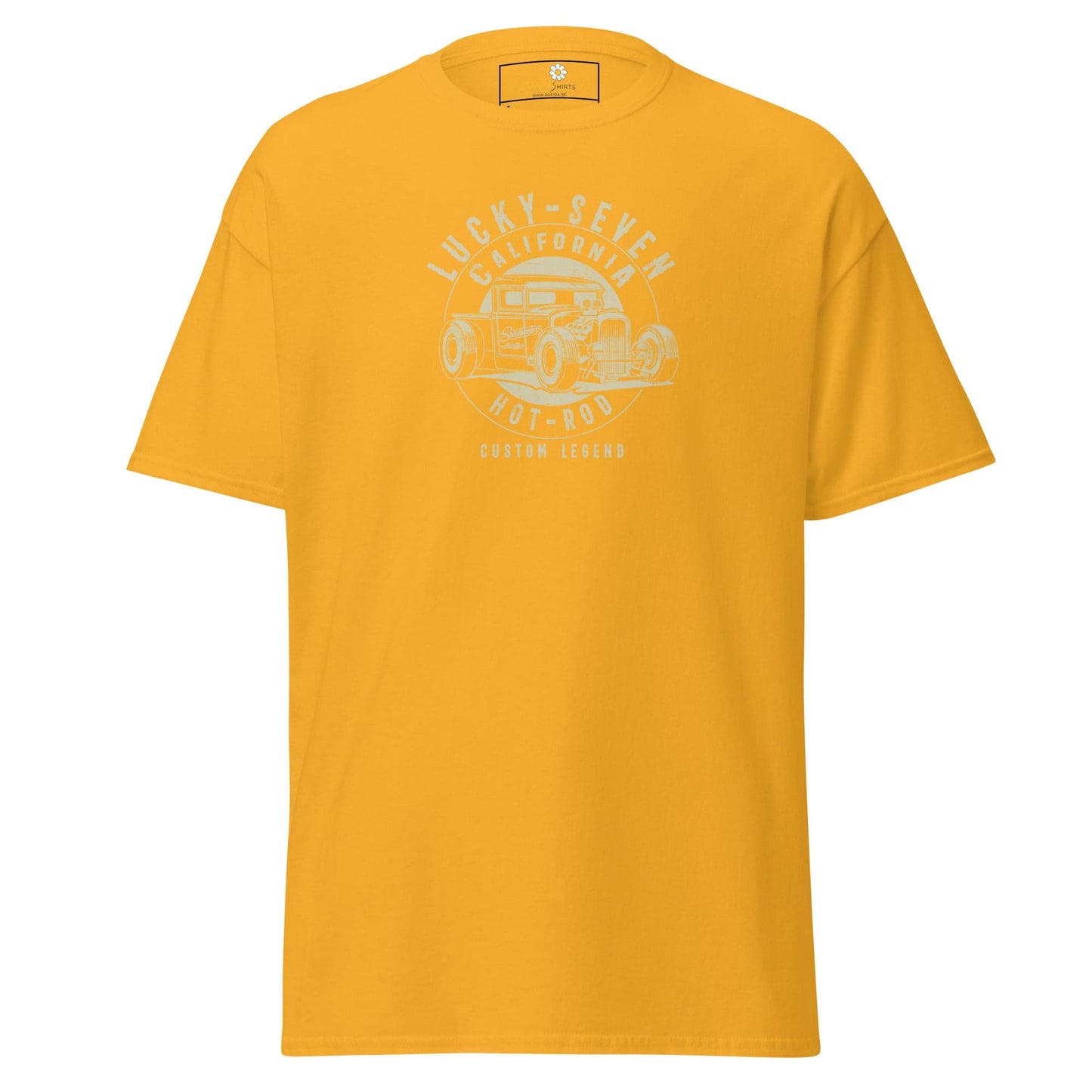 Unisex classic t-shirt - MOTOR LUCKY SEVEN - REGULAR - Gold / S