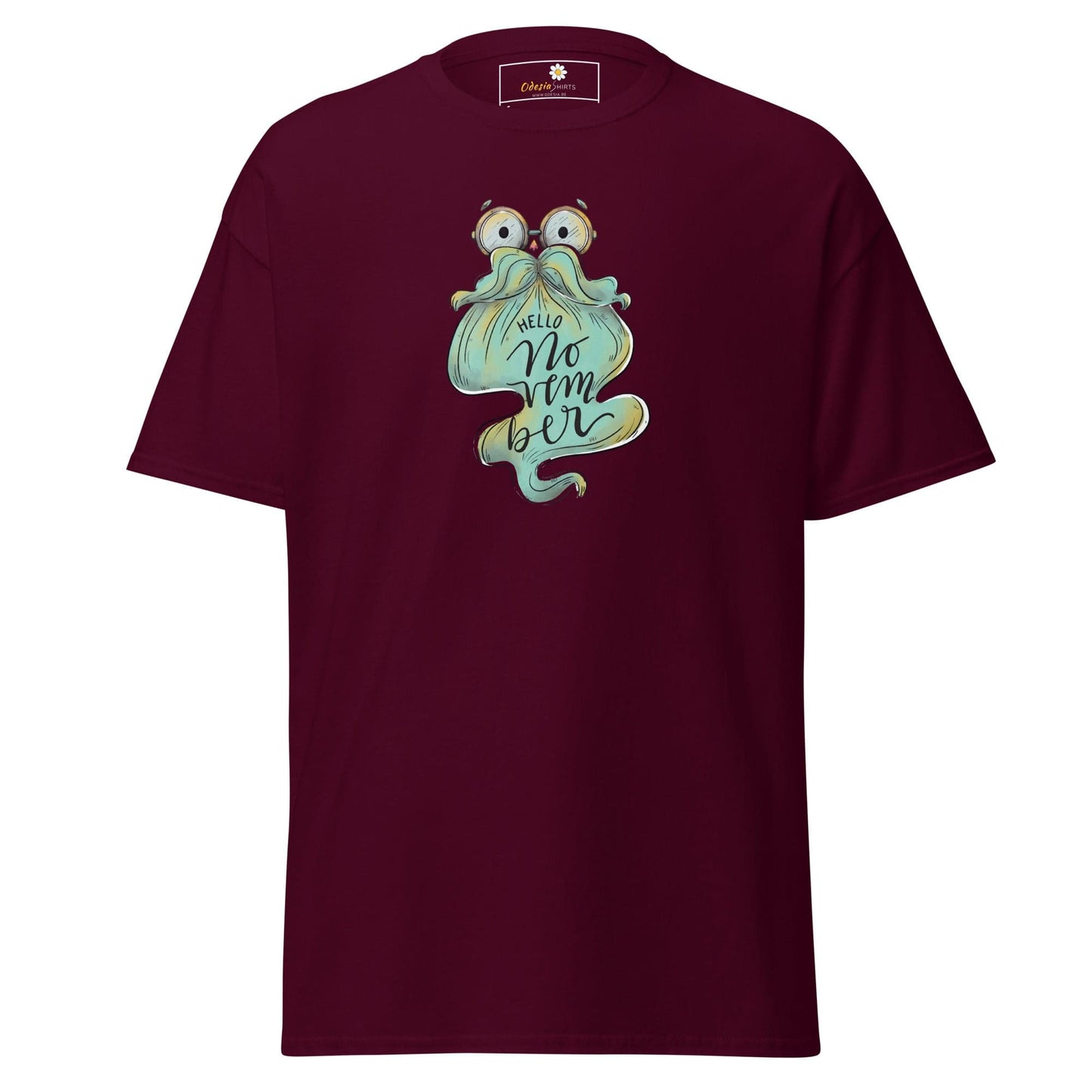 Unisex classic t-shirt - FUN HELLO NOVEMBER - REGULAR - Maroon / S