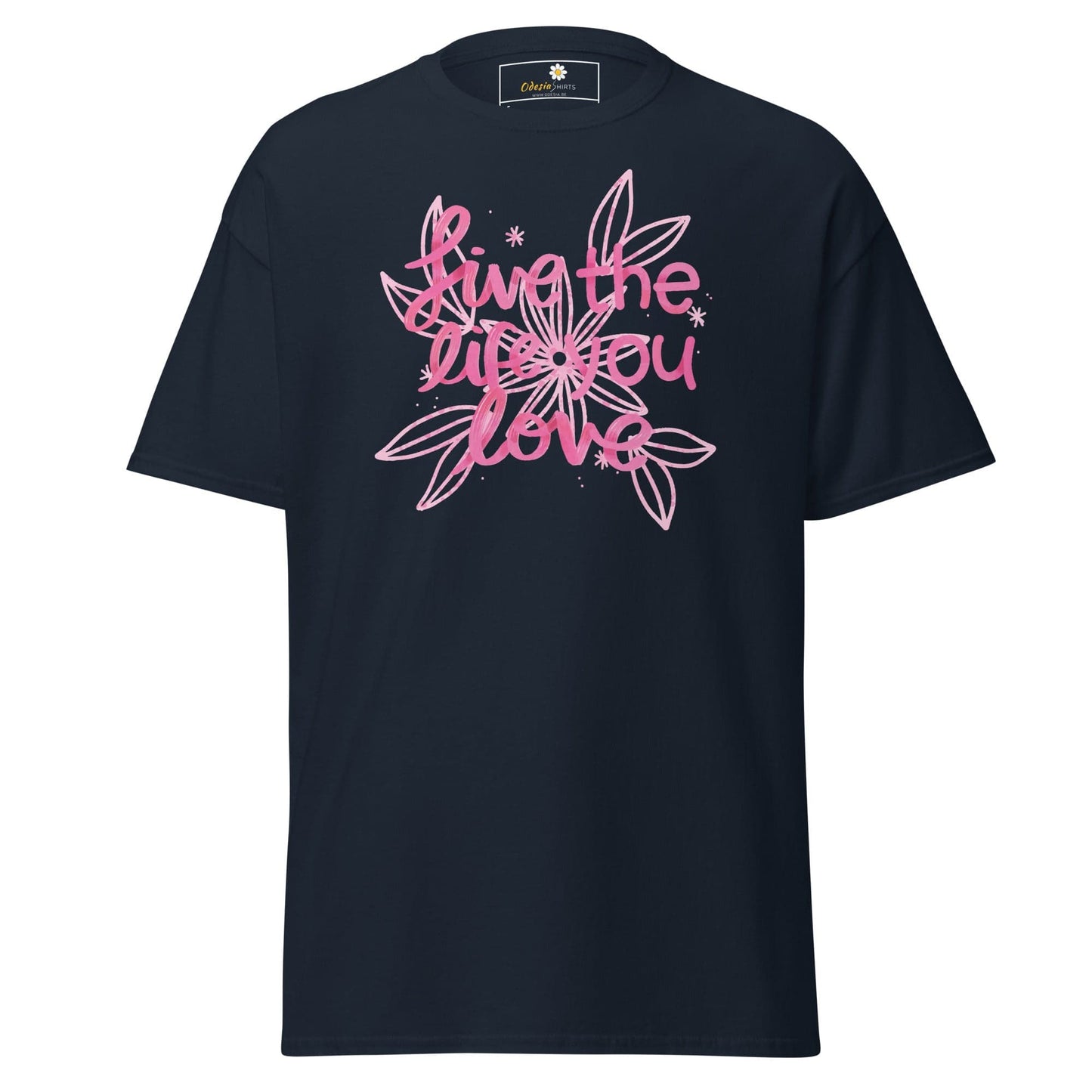 Unisex classic t-shirt - POSITIVE LIFE YOUR LIFE - REGULAR - Navy / S