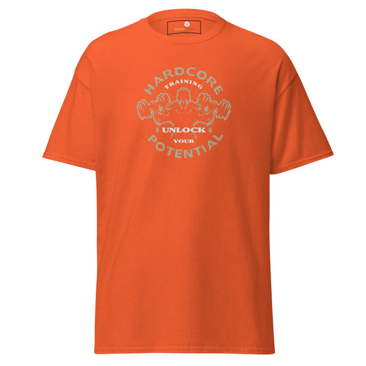 Unisex classic t-shirt - SPORT HARDCORE TRAINING - REGULAR - Orange / S