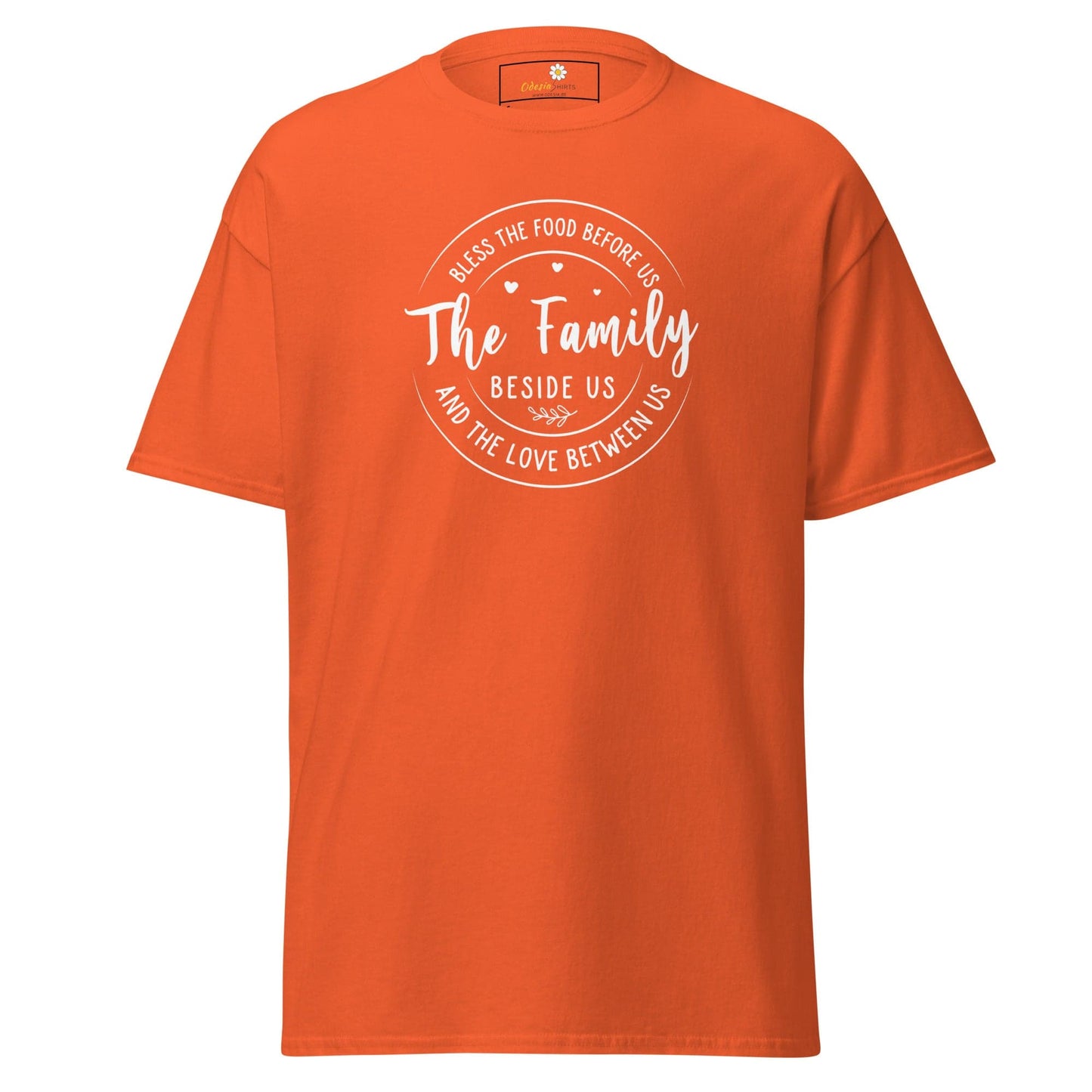 Unisex classic t-shirt - SPIRITUAL BLESS THE FAMILY - REGULAR - Orange / S