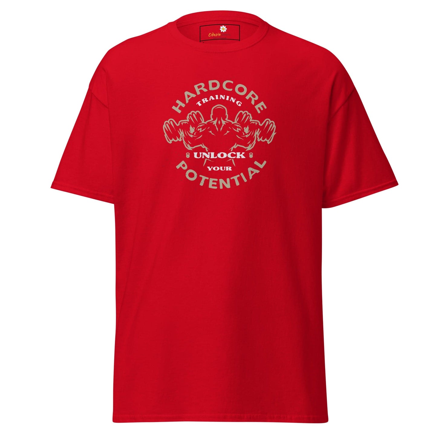 Unisex classic t-shirt - SPORT HARDCORE TRAINING - REGULAR - Red / S