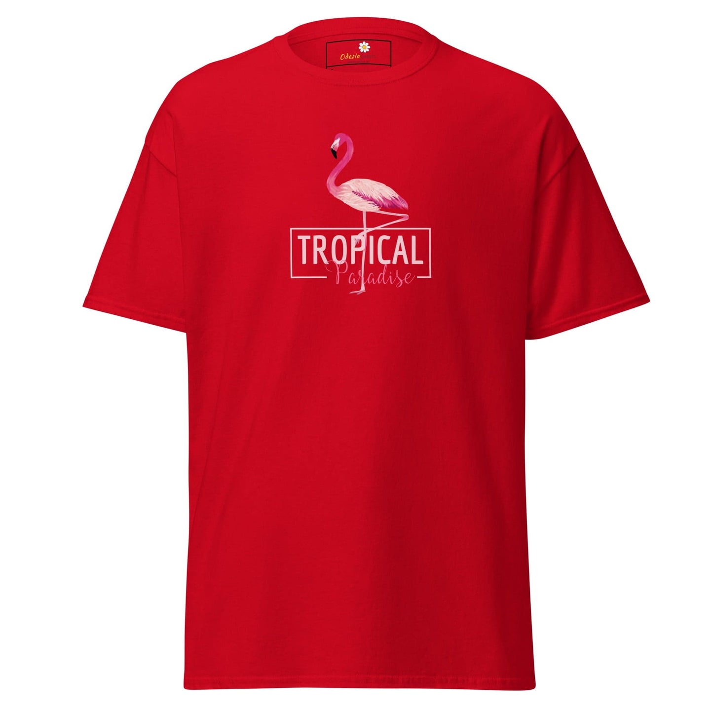 Unisex classic t-shirt - WILD LIFE PARADISE FLAMINGO - REGULAR - Red / S
