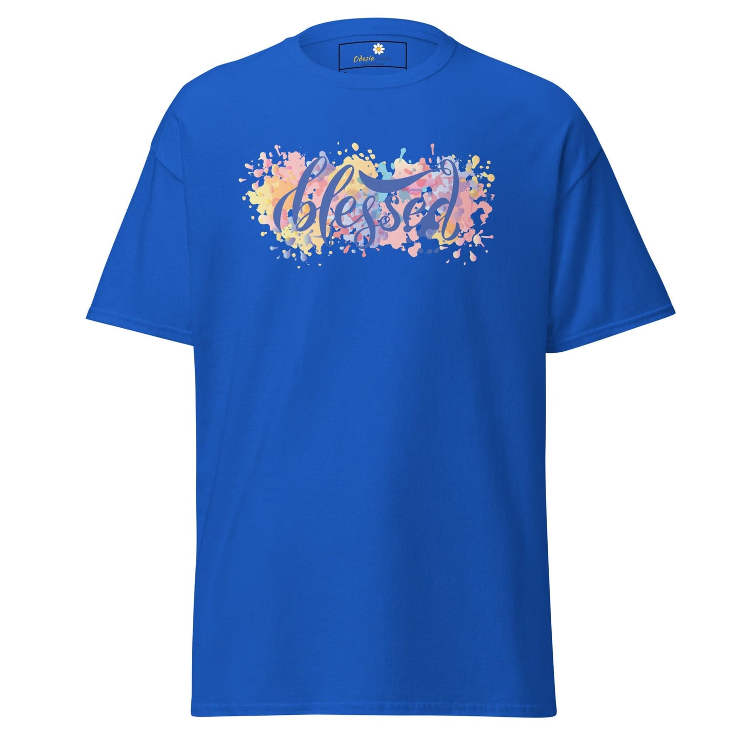 Unisex classic t-shirt - SPIRITUAL TEXT BLESSED - REGULAR - Royal / S