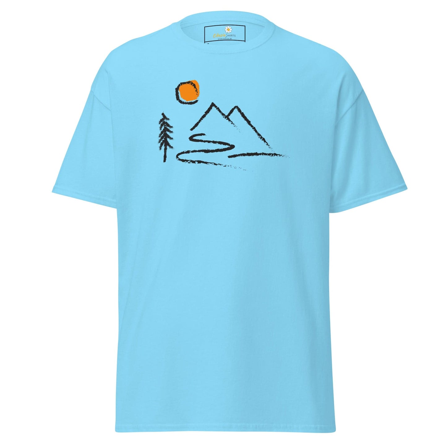 Unisex classic t-shirt - ADVENTURE OUTDOORS FUN - REGULAR - Sky / S