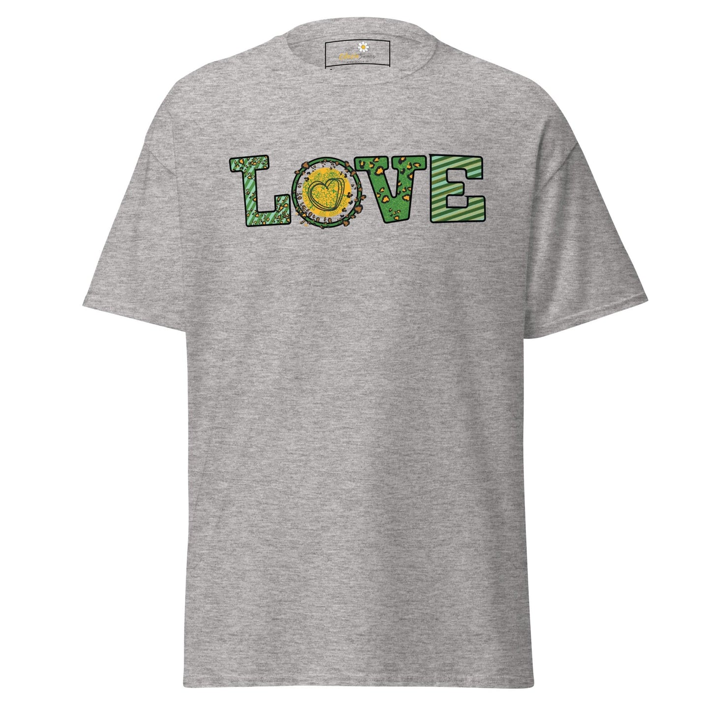 Unisex classic t-shirt - TEXT LOVE - REGULAR - Sport Grey / S