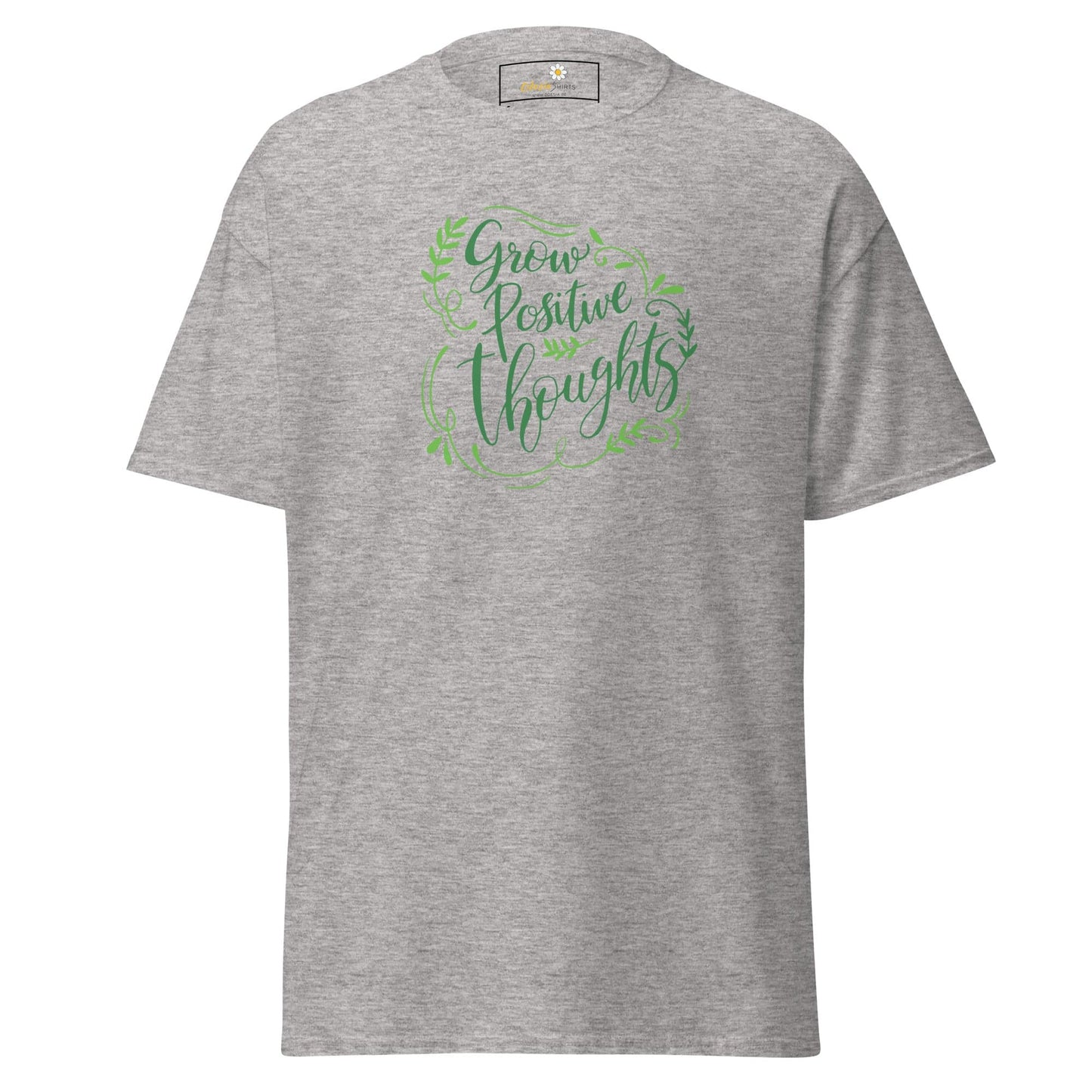 Unisex classic t-shirt - TEXT POSITIVE GROW THOUGHTS - REGULAR - Sport Grey / S