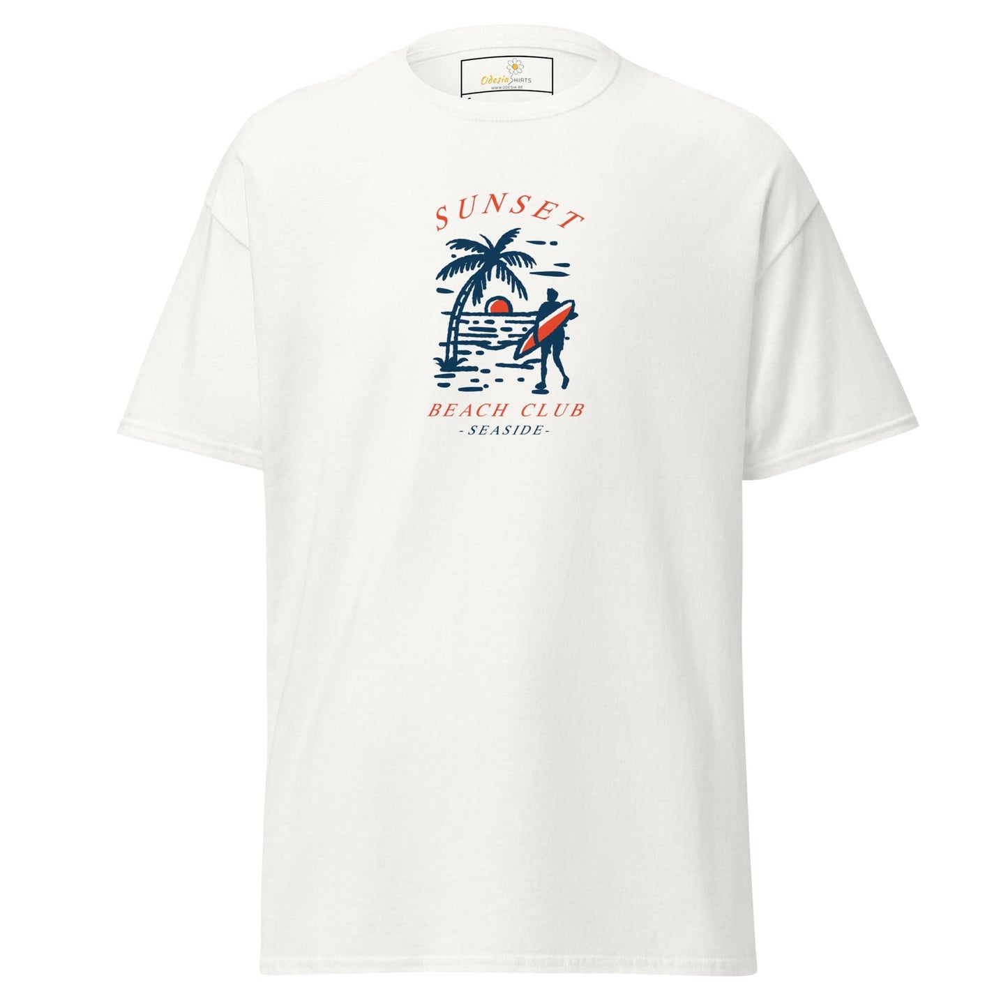 Unisex classic t-shirt - SUMMER SUNSET BEACHT CLUB - REGULAR - White / S
