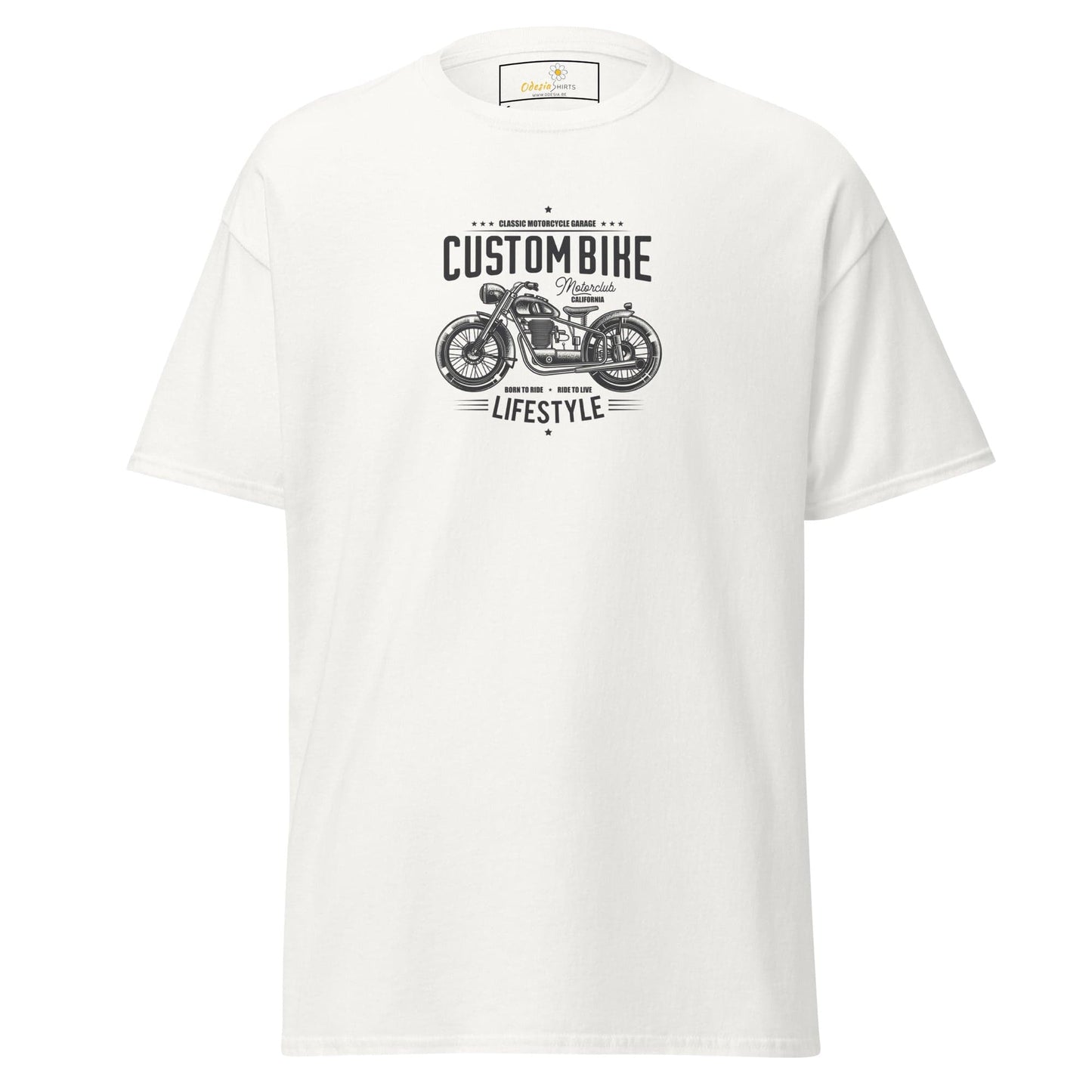 Unisex classic t-shirt - MOTOR MOTORBIKE CYCLE - REGULAR - White / S